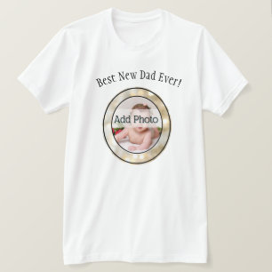 Bästa nya pappa Far-familjfoto Ram T Shirt