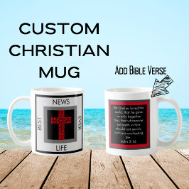Bästa nyheter någonsin John 3:16 Gospel Tract Kaffemugg