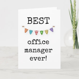 Bästa Office Manager någonsin, enkelt kort för att