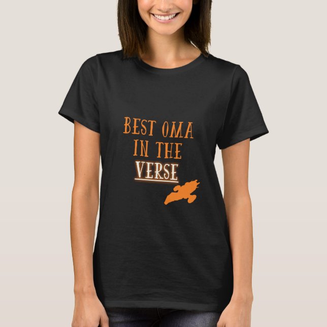 Bästa Oma i Verse T Shirt (Framsida)