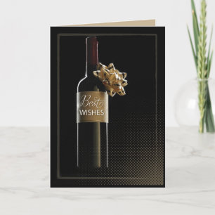 Bästa Önskemål Bröllop Grattis Vin Flaska Kort