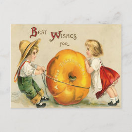 Bästa önskemål för en bra Thanksgiving Antique Vykort