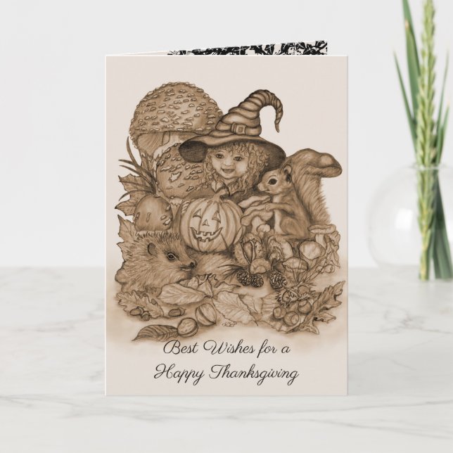 Bästa Önskemål för ett Happy thanksgiving Kort (Framsida)