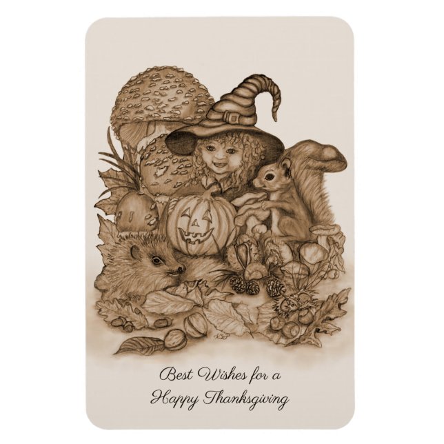 Bästa Önskemål för ett Happy thanksgiving Magnet (Vertikal)