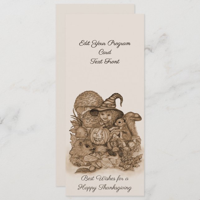 Bästa Önskemål för ett Happy thanksgiving Program (Fram/baksida)