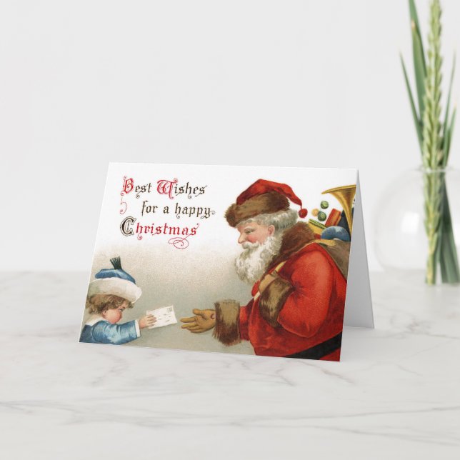 Bästa Önskemål för ett Lycklig-julkort Helgkort (Framsida)