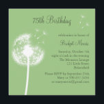 Bästa Önskemål!(grön) Inbjudningar<br><div class="desc">En flytande och känslig dandelion dekorerar födelsedagsfest inbjudan. Den kan enkelt anpassas för alla åldrar.</div>