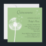 Bästa Önskemål! (grönt) Inbjudningar<br><div class="desc">En flytande och känslig dandelion dekorerar födelsedagsfest inbjudan. Den kan enkelt anpassas efter vilken födelsedag eller Sweet sixteen som helst.</div>