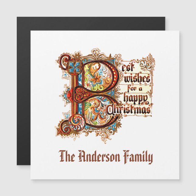 Bästa Önskemål (i belysat Brev) för Julafton (Fram/baksida)