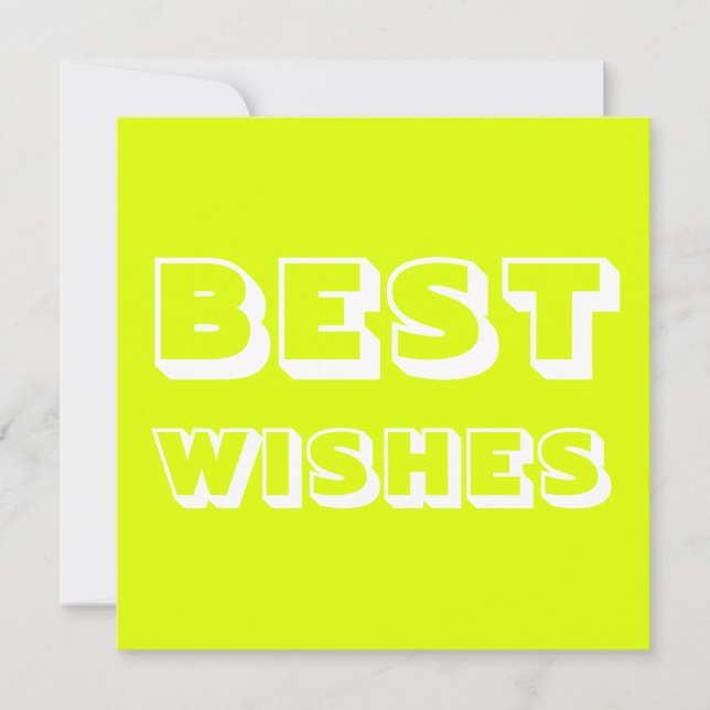 Bästa Önskemål, Lycka till, chartreuse vit (Framsida)