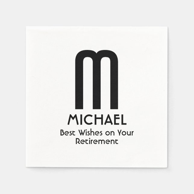 Bästa Önskemål Pension Monogram Pappersservett (Framsidan)