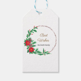 Bästa Önskemål Röd blomning Presentetikett