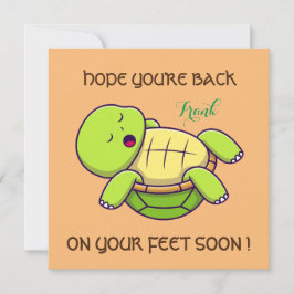 Bästa önskemål - tillbaka på fötter - Bli snart Tack Kort