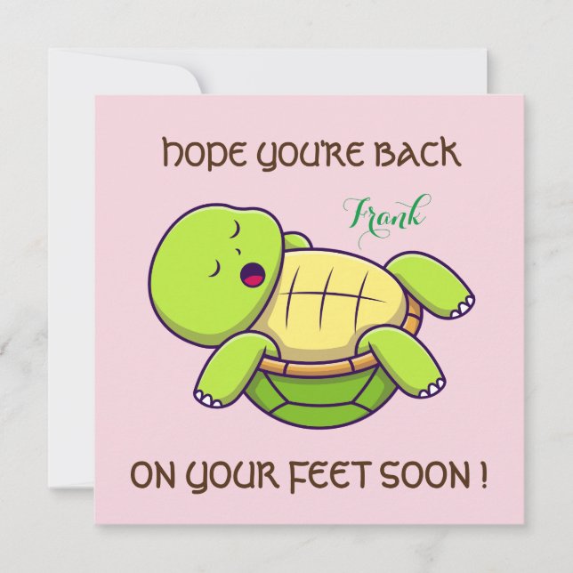 Bästa önskemål - tillbaka på fötter - Bli snart Tack Kort (Framsida)