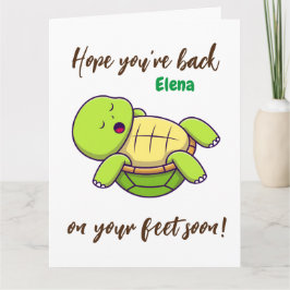 Bästa önskemål - tillbaka på fötter - Bli snart vä Tack Kort