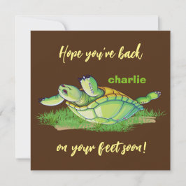 Bästa önskemål-tillbaka på fötter - Skaffa dig sna Tack Kort