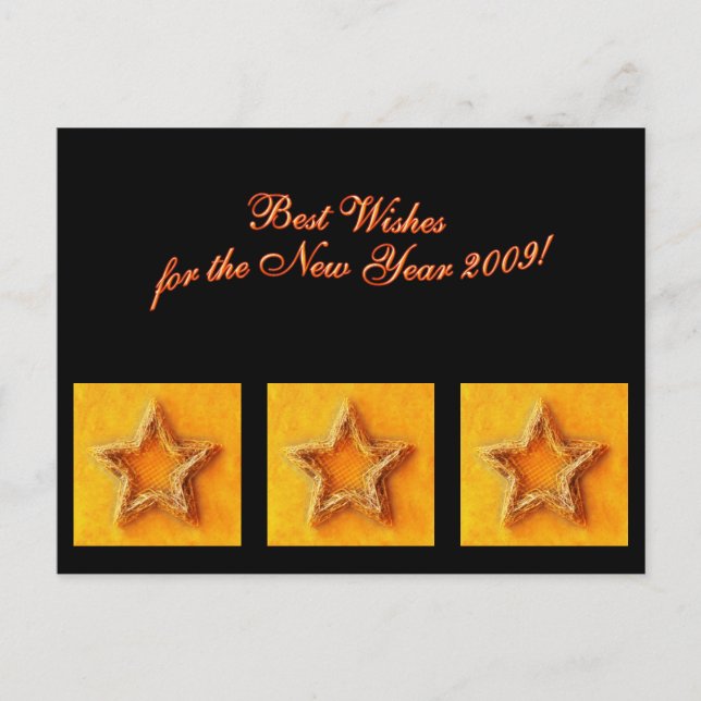 Bästa Önskemålen för det nya året 2009 - vykort (Framsida)