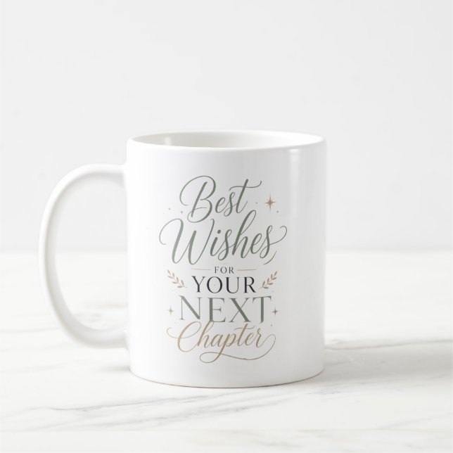 Bästa önskningar för ditt nästa kapitel kaffemugg (Vänster)