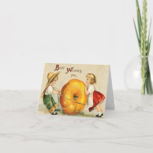 Bästa önskningar för en god Thanksgiving-antikvite Kort
