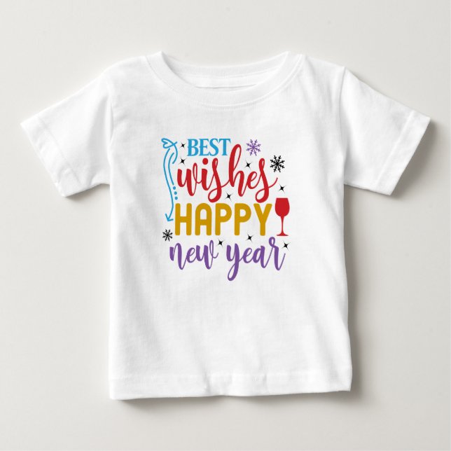 Bästa önskningar Gott nytt år Design-80967 T Shirt (Framsida)