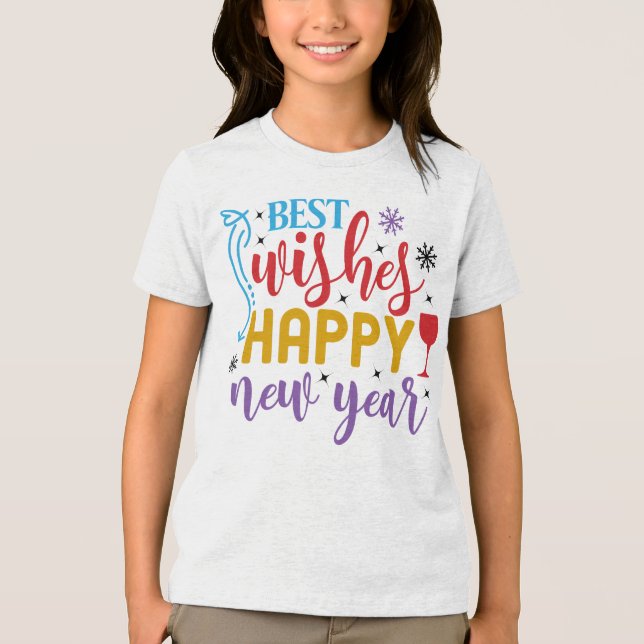 Bästa önskningar Gott nytt år Design-80967 T Shirt (Framsida)