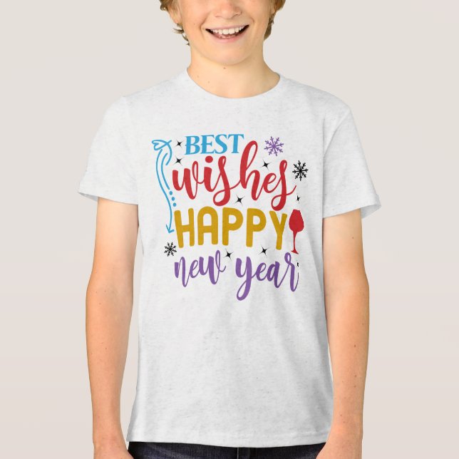 Bästa önskningar Gott nytt år Design-80967 T Shirt (Framsida)