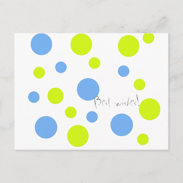Bästa önskningar Lyckliga Bubblor Postkort Vykort (Framsida)