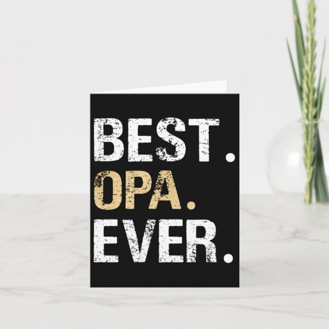 Bästa Opa Grafisk Opa-gåva från sondotter Grand Kort (Framsida)