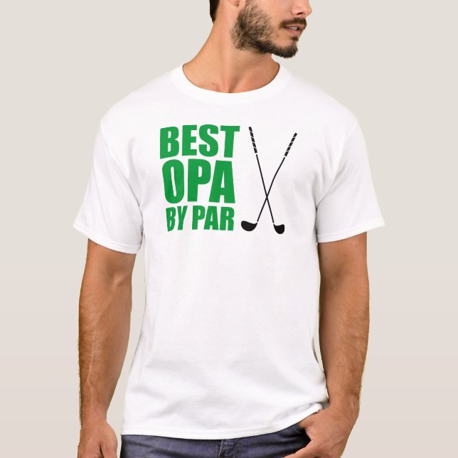 Bästa Opa per partysk morfar Golf T Shirt (Framsida)
