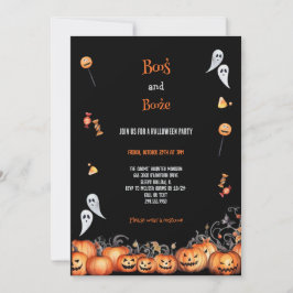 BÄSTA ORANGE OCH GRÅTT HALLOWEEN FEST INBJUDNINGAR