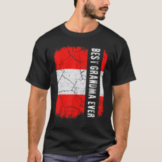 Bästa österrikisk mormor Alltid Österrike Flagga M T Shirt