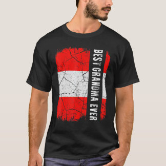 Bästa österrikisk mormor Alltid Österrike Flagga M T Shirt
