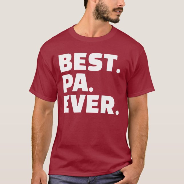 Bästa Pa Aldripa Grandpa Bold Typography-Anpassnin T Shirt (Framsida)