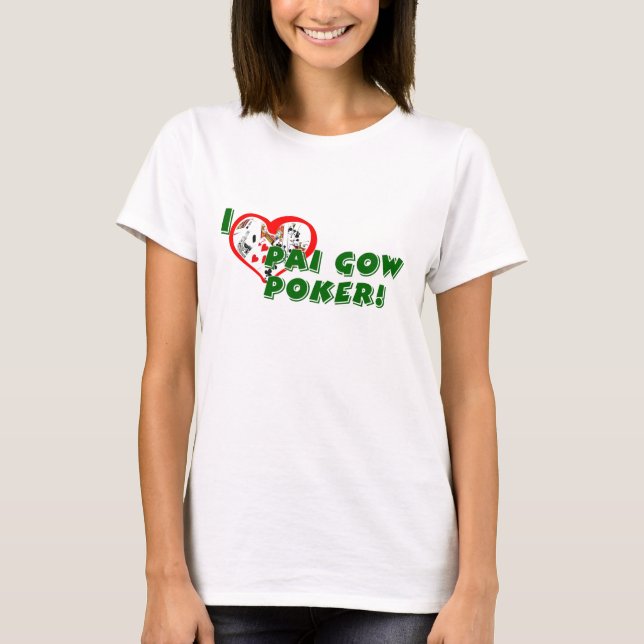 Bästa Pai Gow pokerälskare spagetti T-shirt (Framsida)