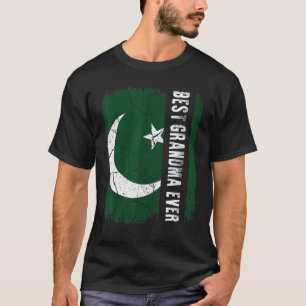 Bästa pakistanska mormor Alltid Pakistan Flagga Mo T Shirt