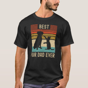 Bästa päls pappa någonsin gul choklad Lab hund och T Shirt