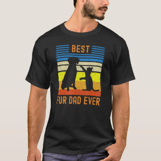 Bästa päls pappa någonsin gul choklad Lab hund och T Shirt