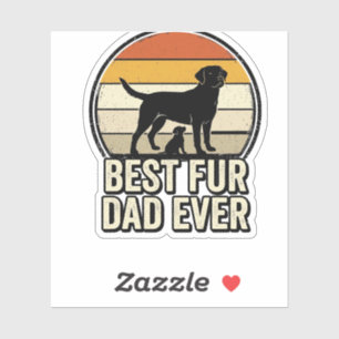 Bästa päls pappa någonsin Vintage hund pappa skjor Klistermärken