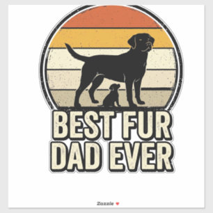 Bästa päls pappa någonsin Vintage hund pappa skjor Klistermärken