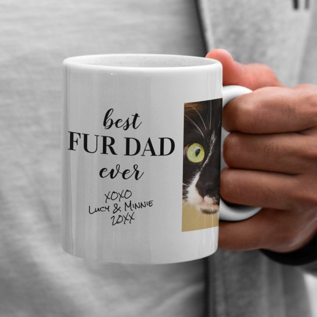 Bästa Pälspappan Någonsin Foto Kaffemugg (Skapare uppladdad)