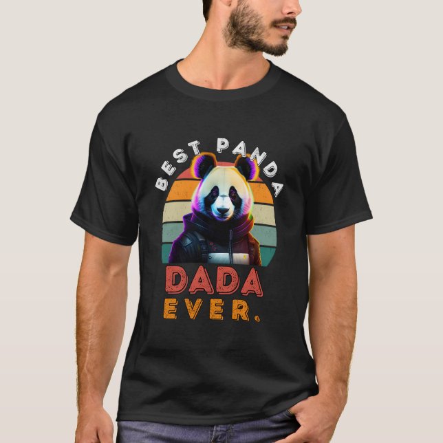 Bästa Panda Dada Någonsin Cyberpunk Panda T Shirt (Framsida)