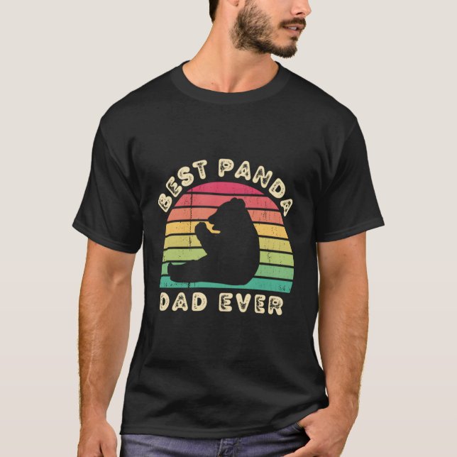Bästa Panda Pappa någonsin Fars dag T Shirt (Framsida)