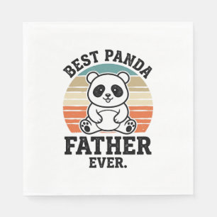 Bästa Panda Pappa Någonsin Vintage Panda Tröja Des Pappersservett