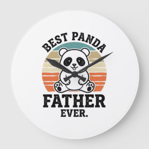 Bästa Panda Pappa Någonsin Vintage Panda Tröja Des Stor Klocka