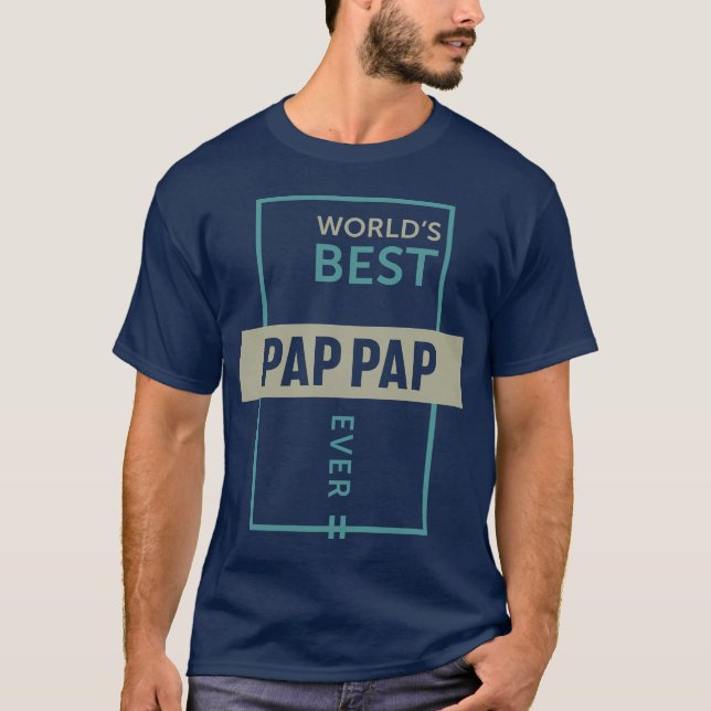 Bästa Pap-Pap T Shirt (Framsida)