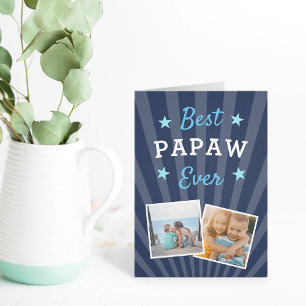 Bästa papaw någonsin Fars dag Photo Kort