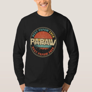 Bästa papaw nånsin Vintage Retro Funny Pappa Grand T Shirt