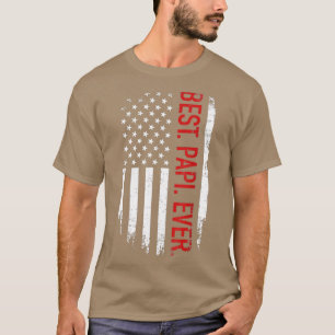 Bästa papi någonsin med USA:s Flagga för Pappa Fat T Shirt