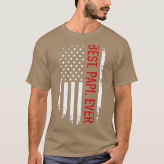 Bästa papi någonsin med USA:s Flagga för Pappa Fat T Shirt