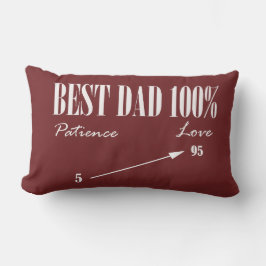 Bästa Pappa 100% Kärlek Patience Funky Far Cushion Lumbarkudde